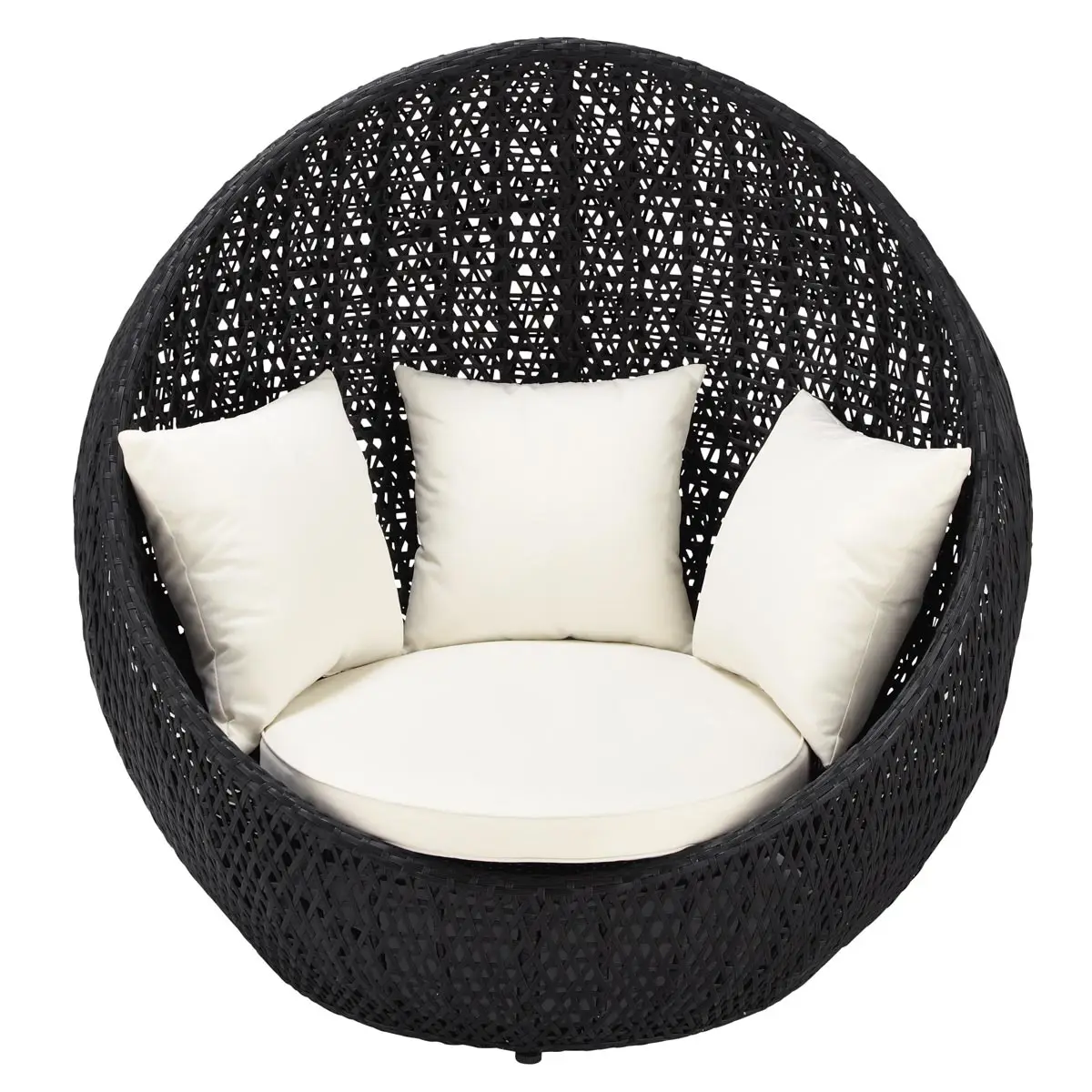 Bird nest shape resort beach outdoor leisure sofa furniture extra large wholesale rattan single round chair