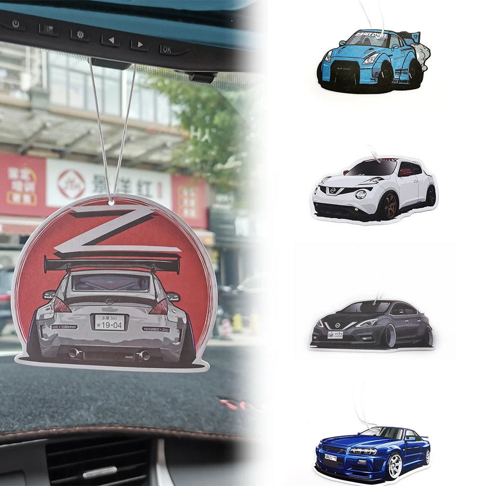 

JDM Style Car Air Freshener Paper Car Rearview Mirror Auto Hanging Perfume Fragrance Car Interior Accessories for NISSAN GTR R34