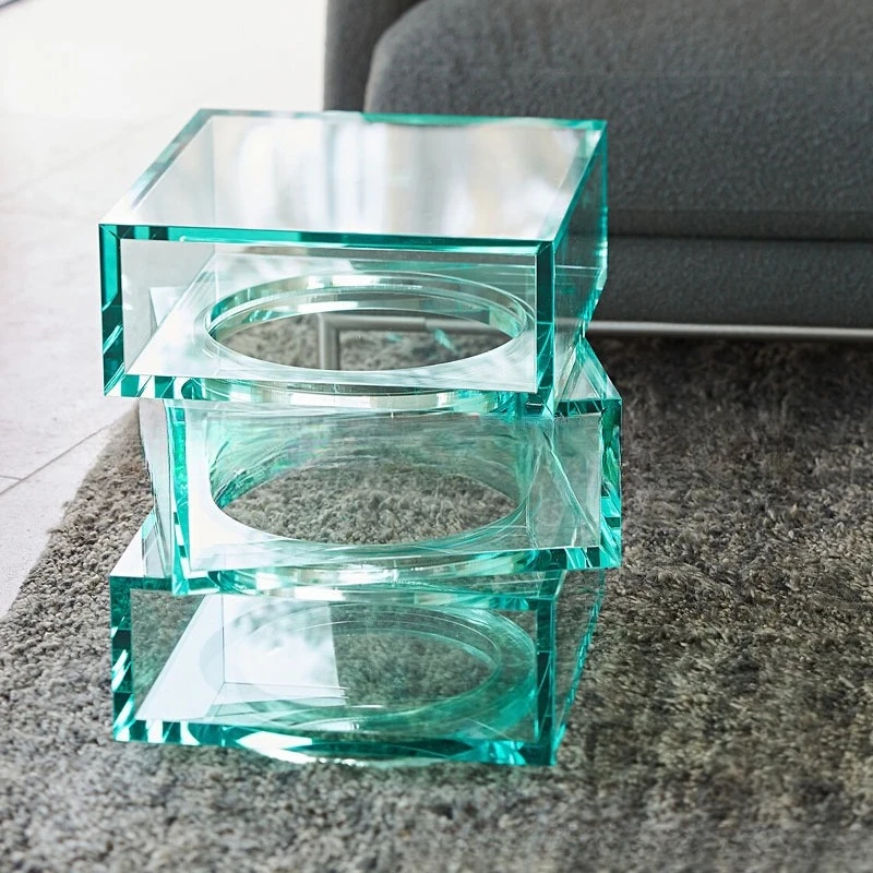 

Modern square acrylic coffee table, living room home sofa side table, bedroom bedside table
