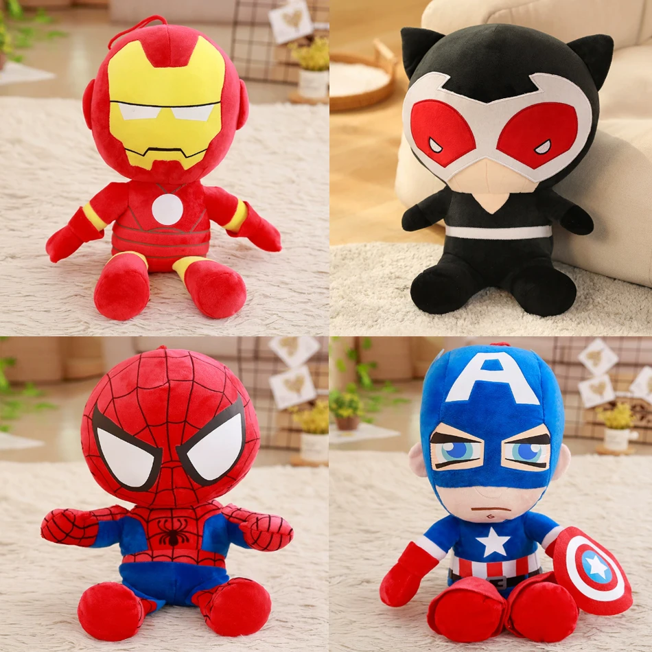 

10PCS Marvel Spiderman Plush Toy Soft Stuffed Cartoon Stuffeds Dolls Large Plushs Cloth Dolls Pillow Kids Christmas Gift 25-30CM