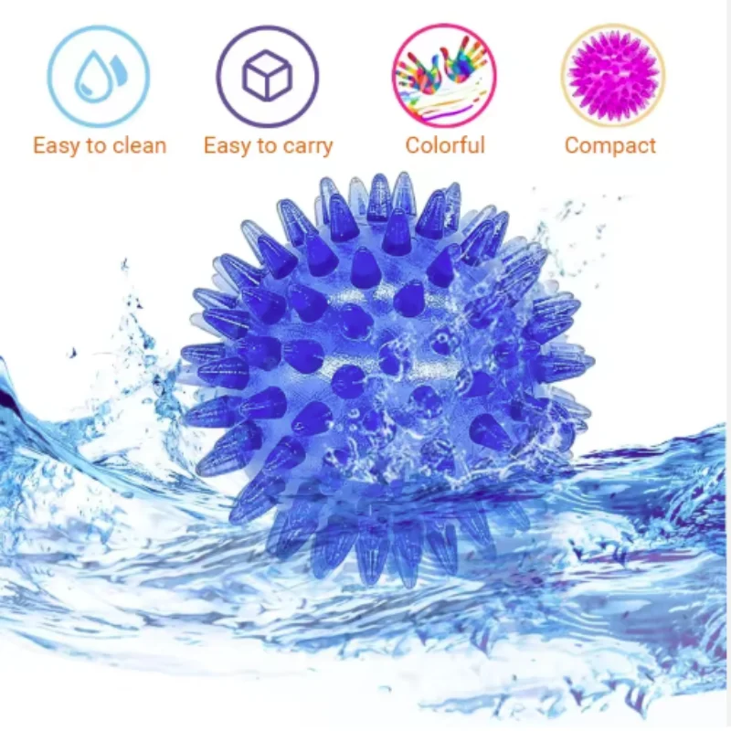 Pet Toy Ball for Cats And Dogs - Sounding Tooth Cleaning Chew Ball Training Teeth Accessories Thornless Chewing Toy for Puppy view 6