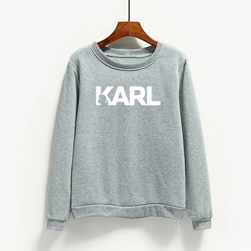 Fashion Brand Karls Men\'s and Women\'s Hoodies Sweater Spring and Autumn Long Sleeve O-Neck Hoodies Pullover Top Sudadera Mujer