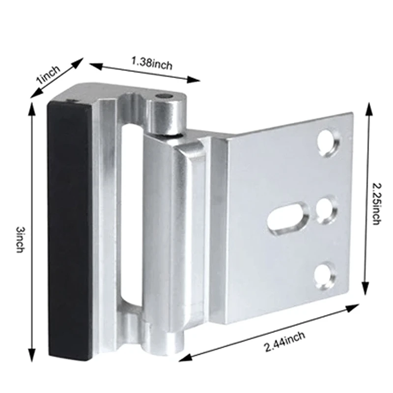Security Door Reinforcement Lock Child Proof Door Lock Latch For Front Door, , Apartment, Bedroom, Garage