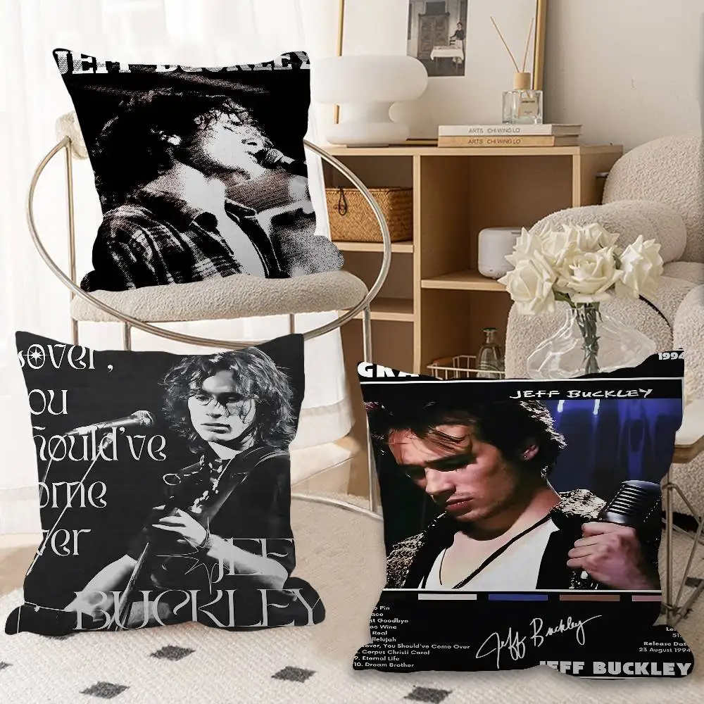 

Jeff Buckley Singer Cushion Cover Pillowcase Upholstery Sofa Throw Pillow Home Decor Pillowcas