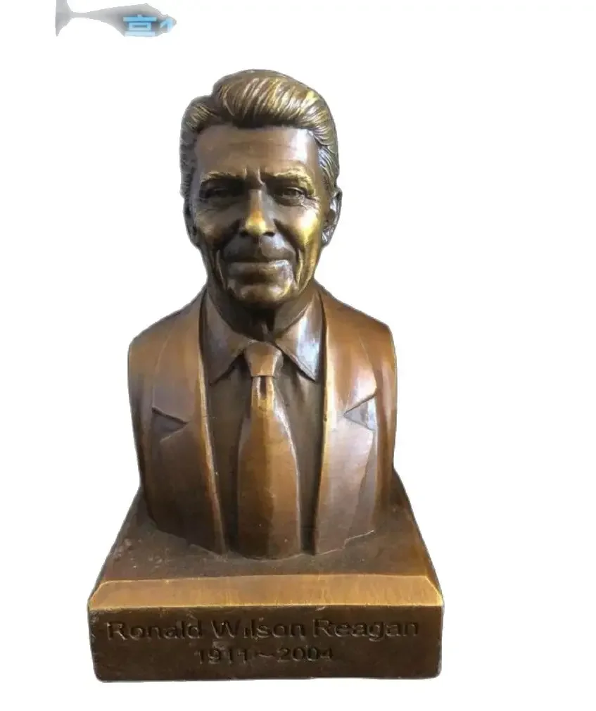 40th President of the United States 15CM Ronald Reagan Bronze Statue