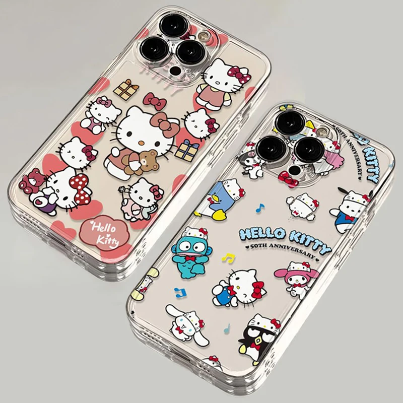 Original Hello Kitty Phone Case for Oppo Realme C63 C65 C67 C55 C53 C35 C33 C31 C30 C20 C21Y 12 11 10 9 9i 4G 5G Back Cover