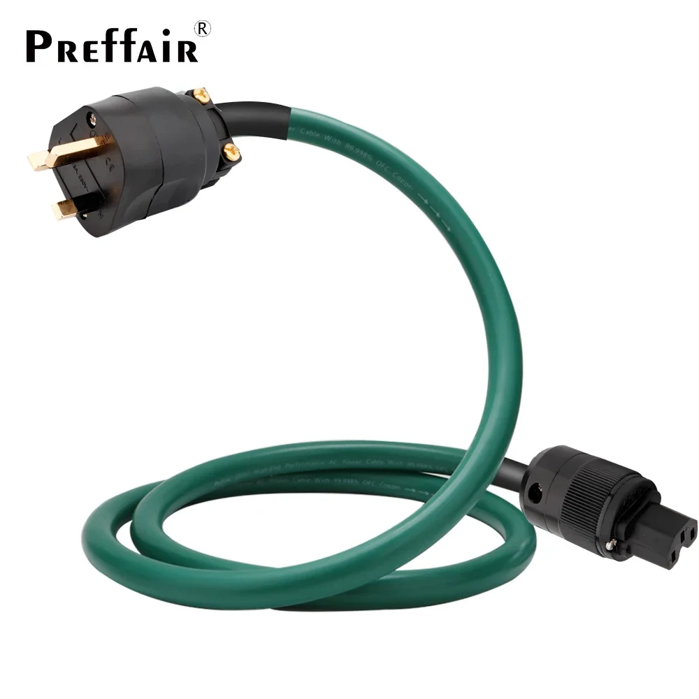 

Preffair D502 UK Power Cable Copper Silver conductor HiFi Audio high Power AC Cable line furutech British Standard Power Cord
