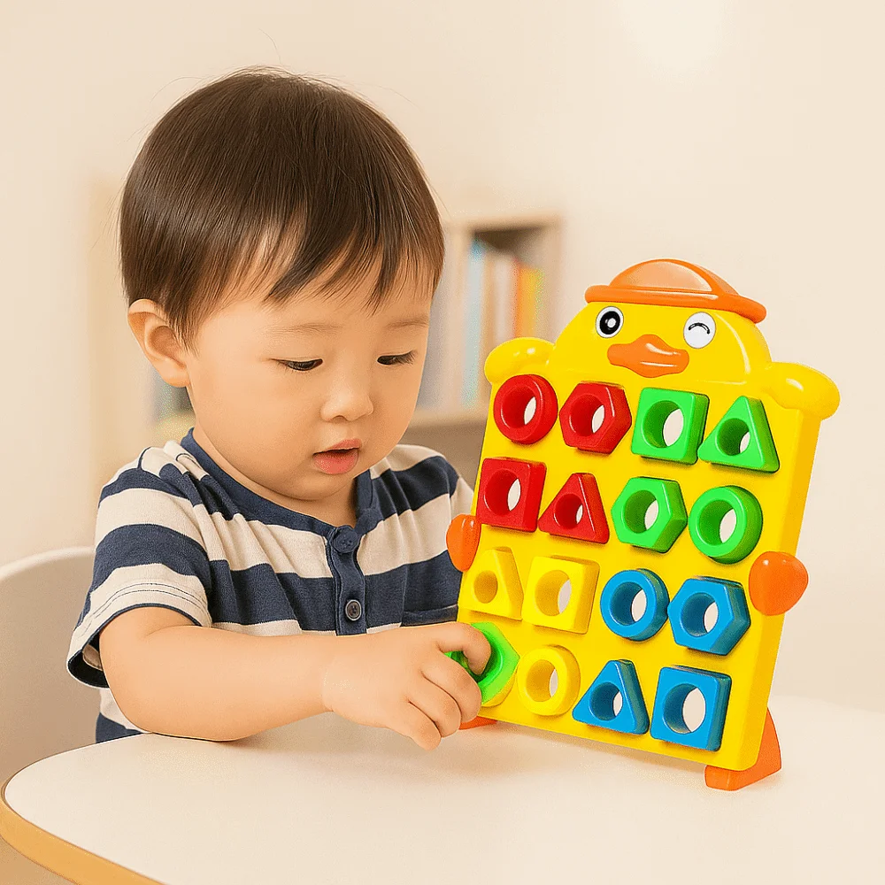 Puzzle Board Geometry Shape Matching Pattern Cognitive Montessori Shape Matching Board Game Portable DIY Color Recognition