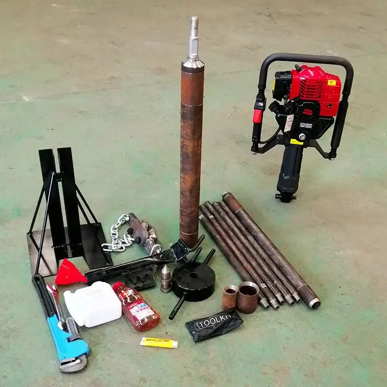 

Индивидуальная легкая буровая установка для отбора проб (бензин/дизель), глубина 15 м, для грунта, породы, бетона, с полным набором для колонкового бурения