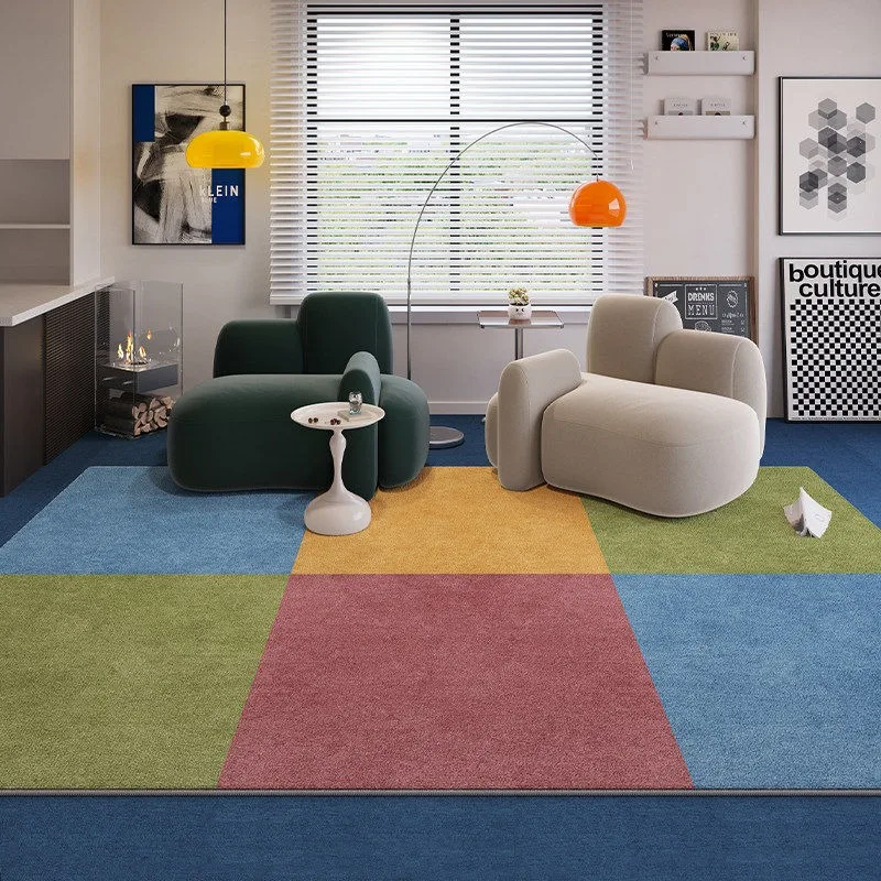 Vintage Bauhaus Design Living Room Carpet Large Area Sofa Rugoldable Machine Bedroom Bedside Non-slip Soft Floor Mat Ковер Tapis