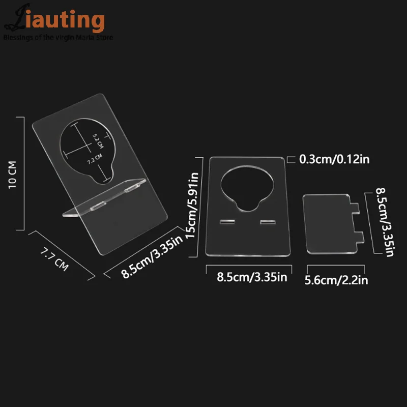 Présentoir Acrylique Transparent pour Modèle d'Oreille en Silicone Souple, Outils Auxiliaires pour la Pratique du Tatouage et du Piercing