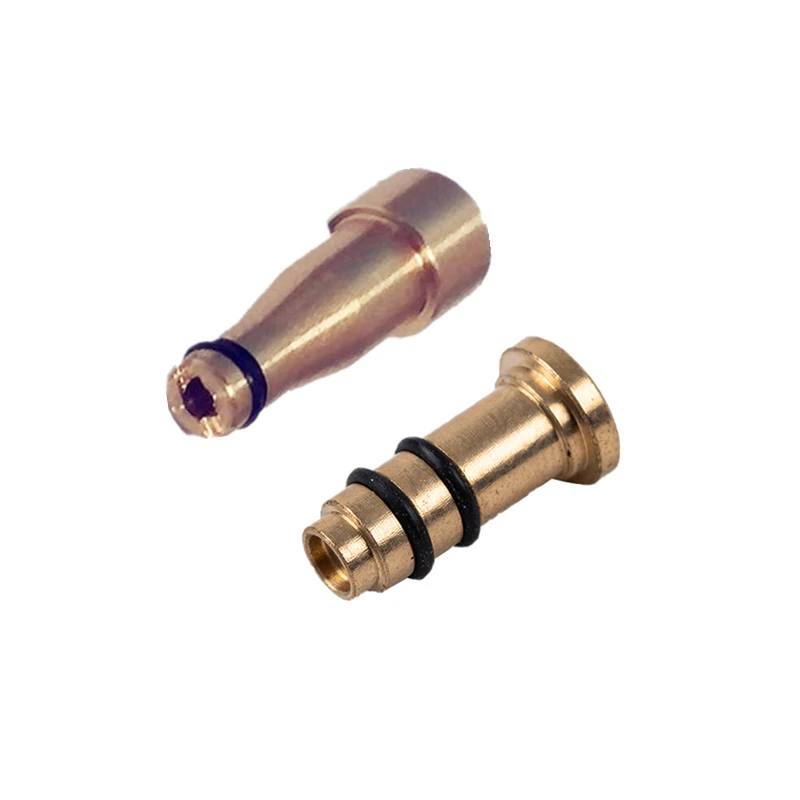 2 Stks/partij Herbruikbare Messing Koperen Mondstuk Refill Butaan Gas Adapters Voor Dunhill Jurk/Rollagas & Nieuwe Stijl Aansteker Connector hoofd