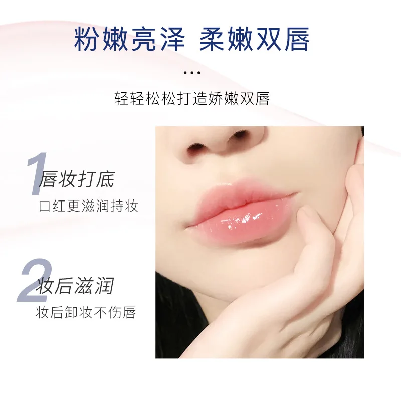 Bálsamo labial de gelatina de petróleo branco TWG - repara lábios secos, rachados e evita rachaduras e base de maquiagem perfeita