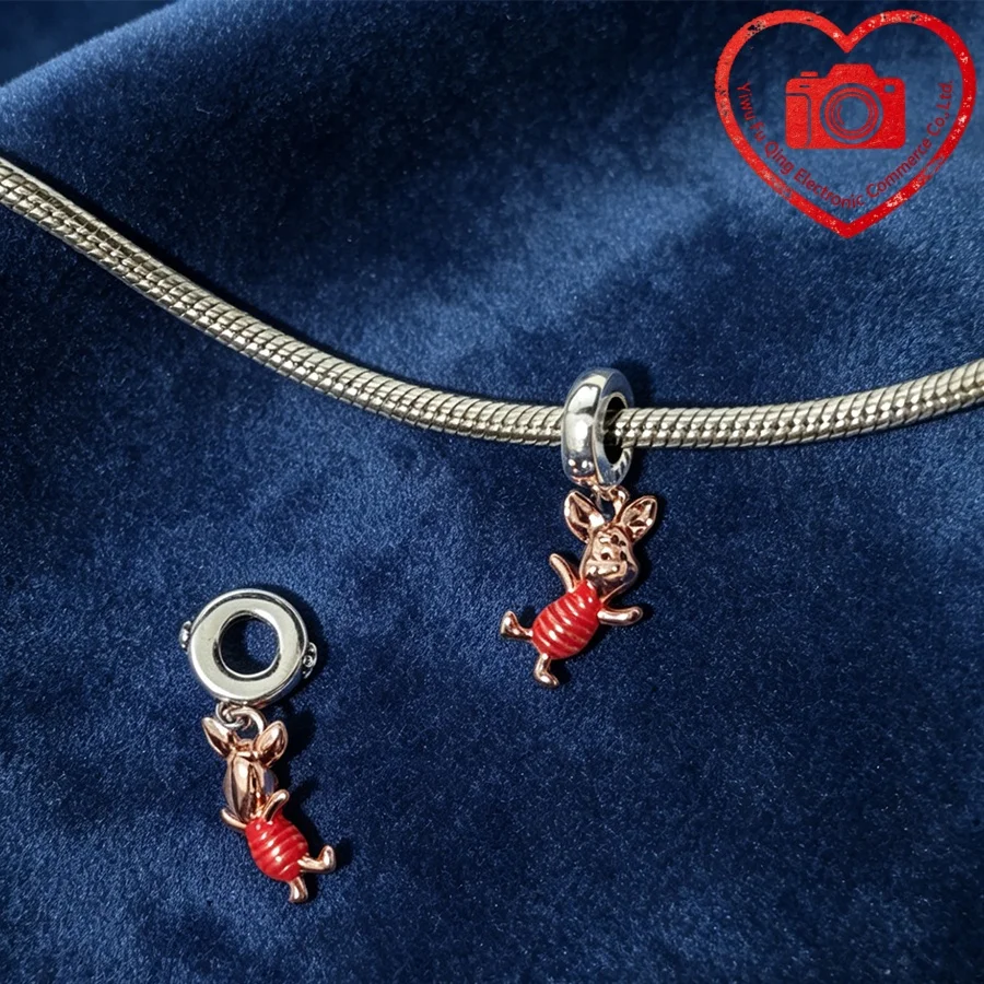 Neue Original-Charms DIY Schmuckgeschenke für Frauen Fuchs Hase Huhn Schwein Haustier Hund Elefant Perlen passend für 925er Silberarmbänder Zubehör