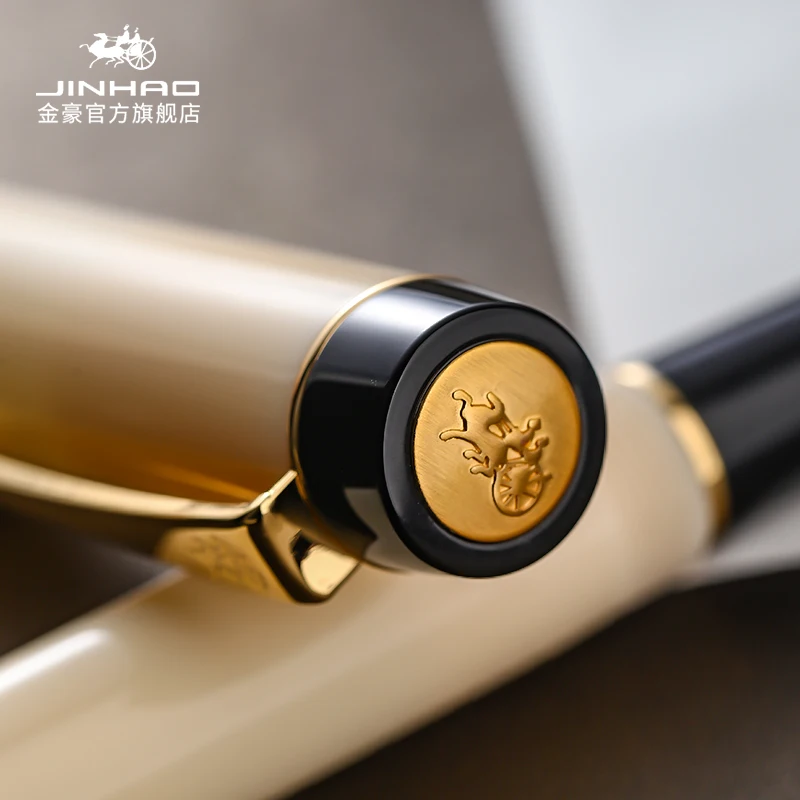 1 Uds Jinhao Century 100 pluma de punta chapada en oro regalos de papelería escolar para estudiantes de oficina de negocios para adultos