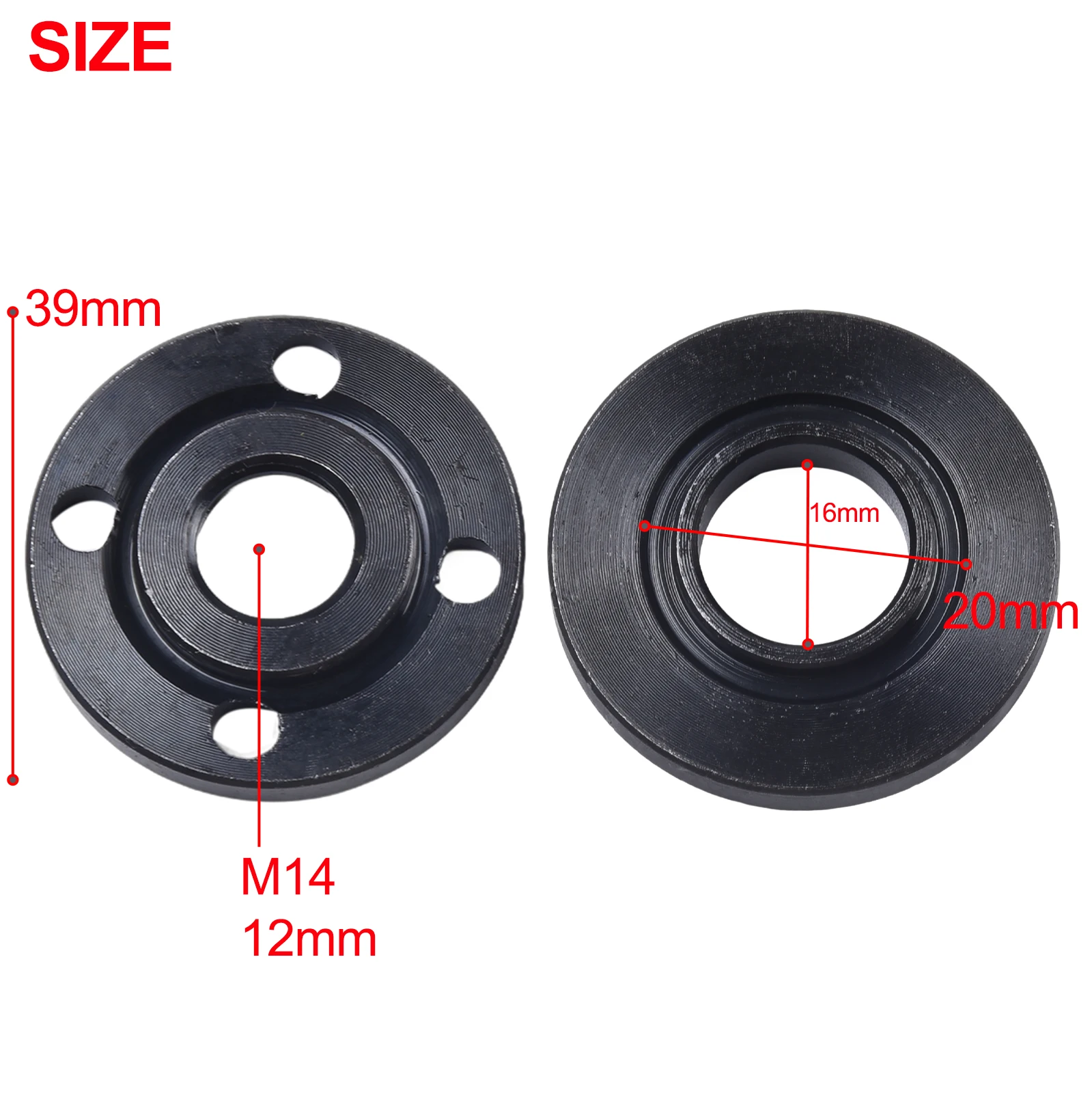 

1 Pair M14 Angle Grinder Inner Outer Flange Nut Accessory Thread Replacement Tools For 125 150 180 230 Angle Grinder