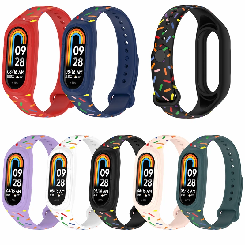 Cinturino in Silicone per Xiaomi Mi Band 8 cinturino cinturino di ricambio colorato cinturino da polso per Mi Band 8 NFC Correa Mi Band8