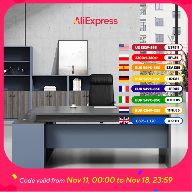 

Organizer Office Computer Table Base Gaming Drawer Writing Study Computer Desks Storage Wooden Set Biurka Komputerowe Furniture