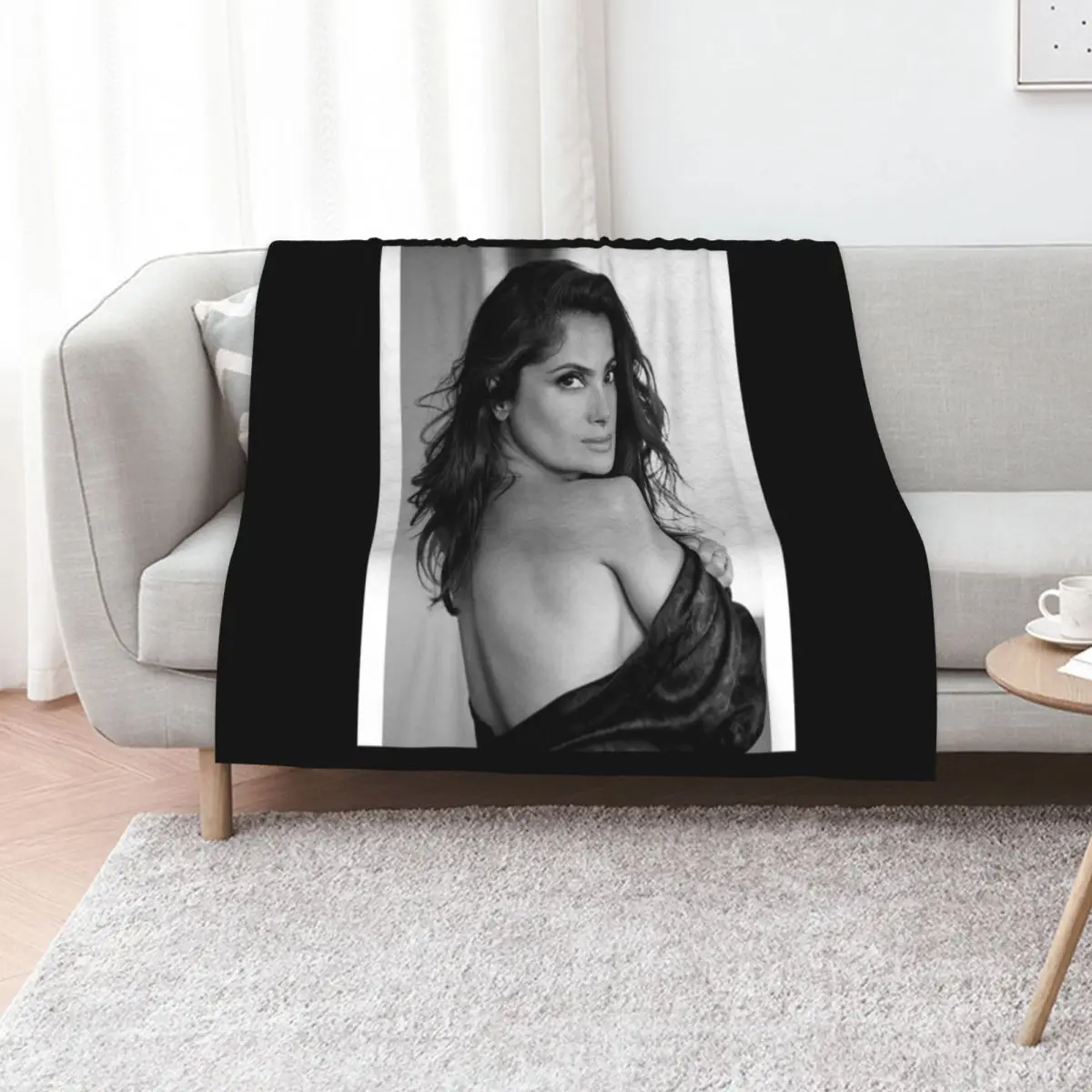 

Salma Hayek T-ShirtSalma Hayek Throw Blanket For Sofa Thin Furry Soft Plush Plaid funny gift Blankets