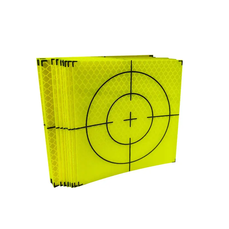 10cm Reflector Sheet For Total Station Survey Geography Fluorescent Green Sheet Reflective tape Sticker  100 * 100 mm 20 100PCS