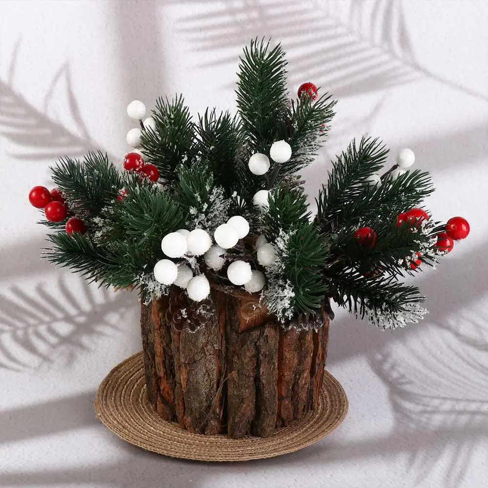 Stationery Storage Wooden Bark Pen Holder Cosmetic Holder Multifunctional Desktop Organizer Minimalism Stationery Box