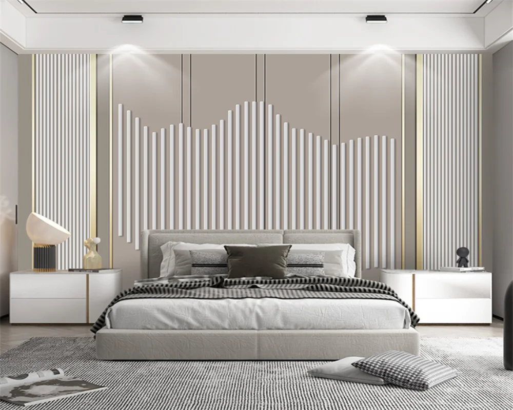 

Beibehang papel de parede на заказ современная трехмерная решетка украшение фон гостиная ТВ диван обои на заказ