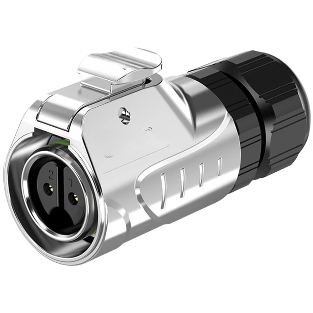 2-Pin and 9-Pin Aviation Connector with Flange Mount and IP68 Waterproof Enclosure for Industrial Automation Signal Interfacing