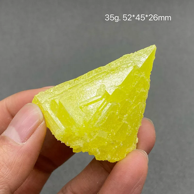 100% natural Burmese yellow natural sulphur ore rough crystal gemstone specimens