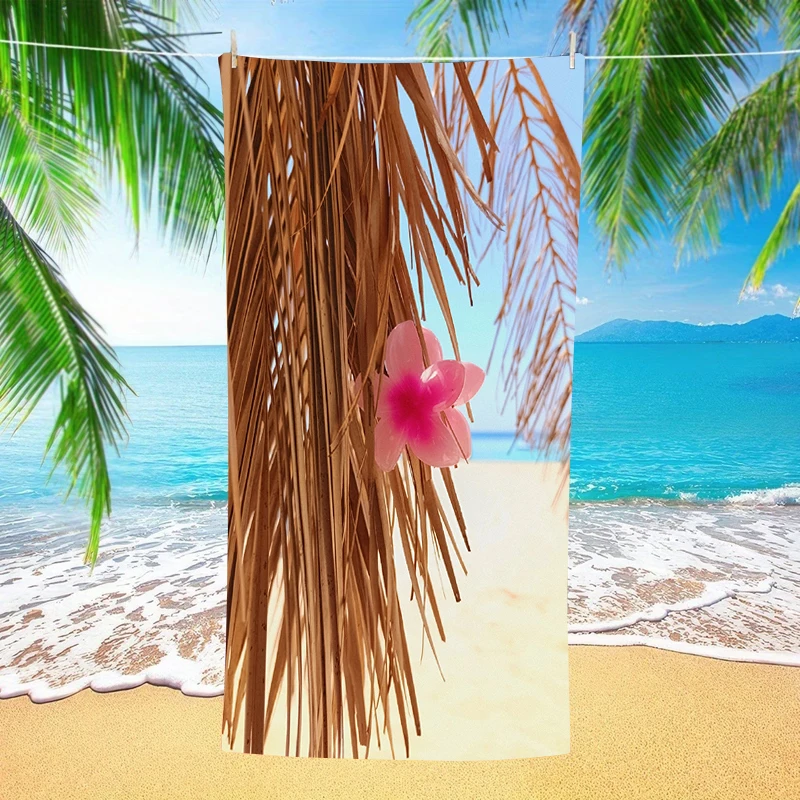 Pool Tile Beach Towel Rubber Duck Float Summer Cute Microfiber Quick Dry Oversized Kawaii Vacation Travel Bath Towel Kids Gift
