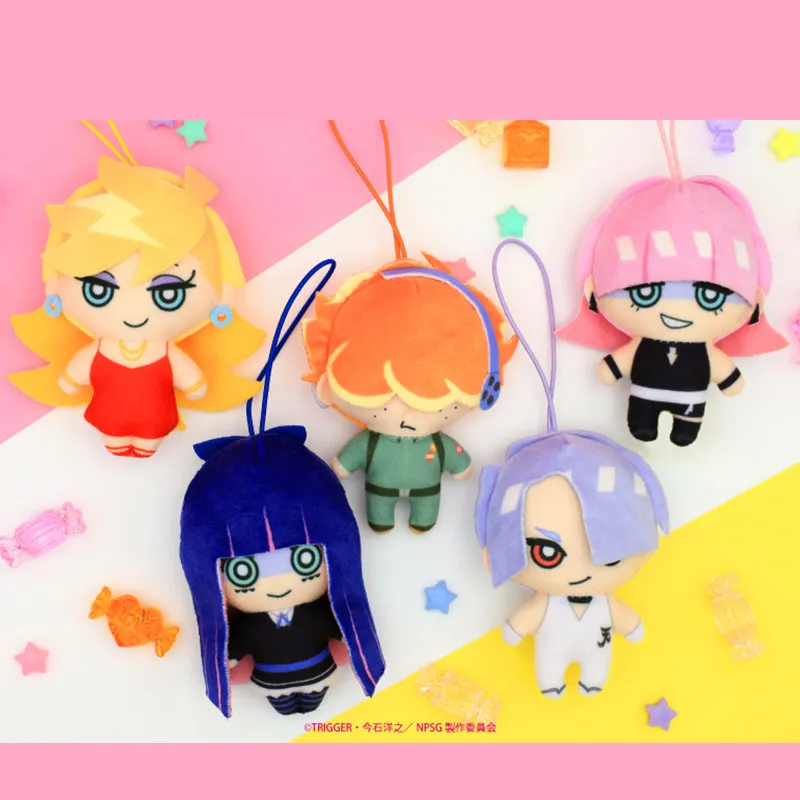 Cute Panty Stocking With Garterbelt 8cm Plush Cotton Doll Hanging Pendant Gashapon For Anime Hobby Collection Enthusiasts