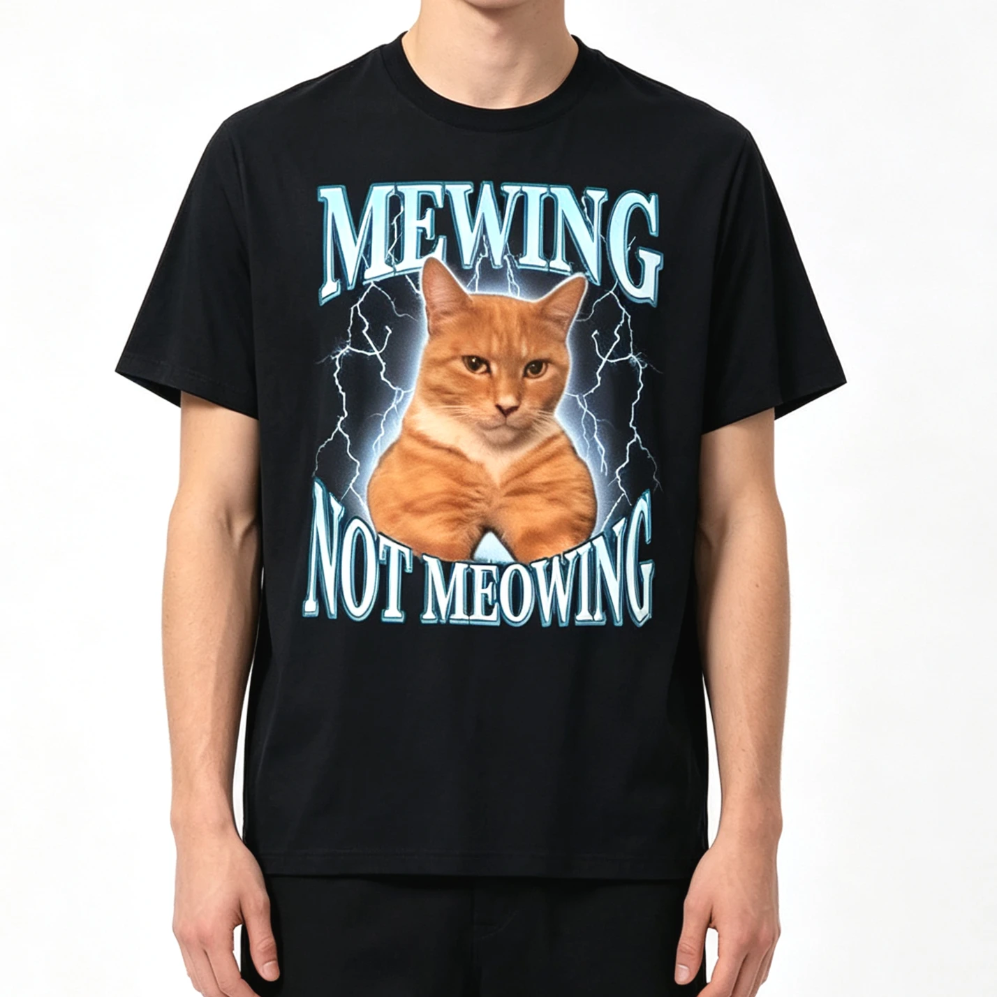 Summer Hot Sale Funny Cat Meme T-shirt Y2K Men Women Cotton Shirts Fashion High Quality T-shirt Breathable Comfortable Clothes