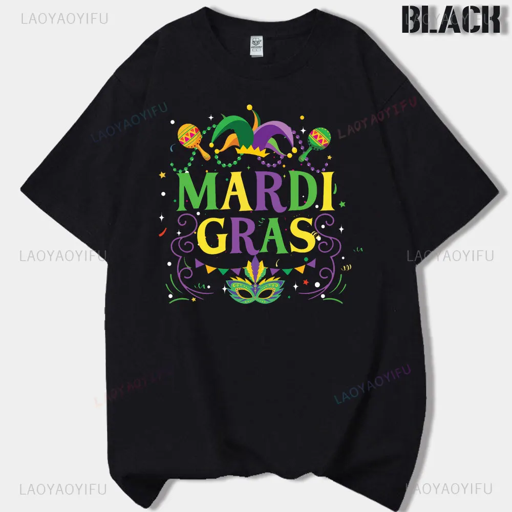 The Most Fascinating Free Event on The Planet Mardi Gras Woman Outdoor Graphic T Shirts High Quality Cotton Man O-neck T-shirt