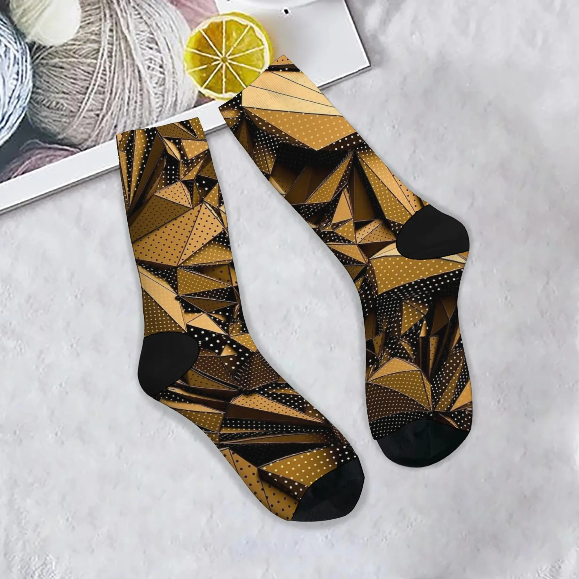 Polka Dot Geometric Socks Non-slip Elastic Breathable Men's Socks Travel Leisure Hiking Happy Party Punk Rock Edgy Graphic Socks