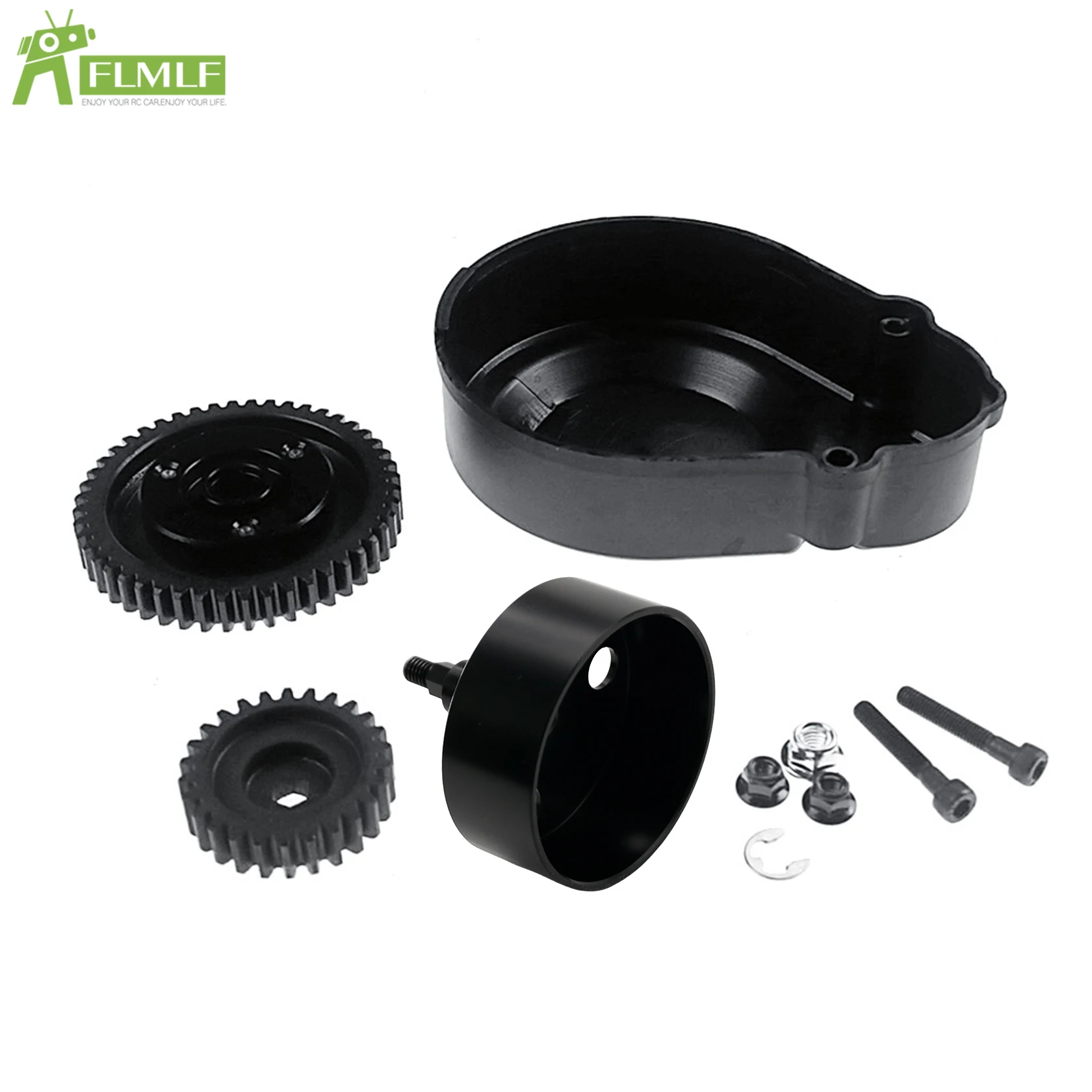 Super High 2-Gang-Getriebesatz aus Metall, 48 Zähne/26 Zähne, mit einteiligem Kupplungsbecher-Set, passend für 1/5 HPI ROVAN KM BAJA 5B 5T 5SC Kupplungsglocken-Set