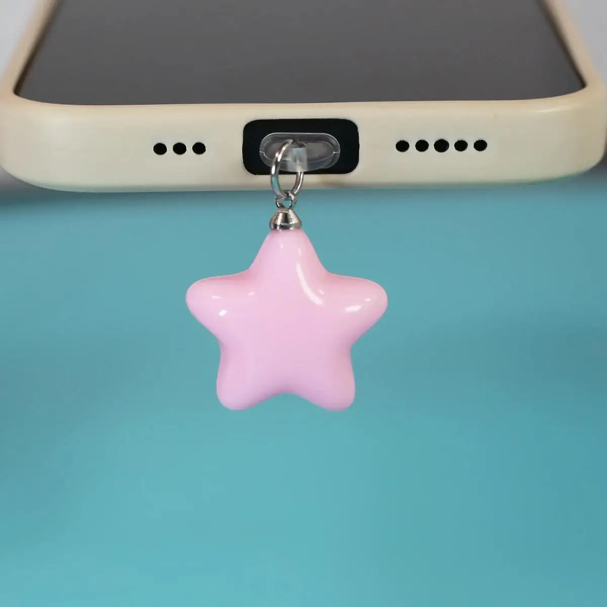 การ์ตูนดาวห้าเหลี่ยมโทรศัพท์ปลั๊กฝุ่นที่เรียบง่ายและน่ารักโทรศัพท์มือถือตกแต่งจี้จี้อุปกรณ์เสริม