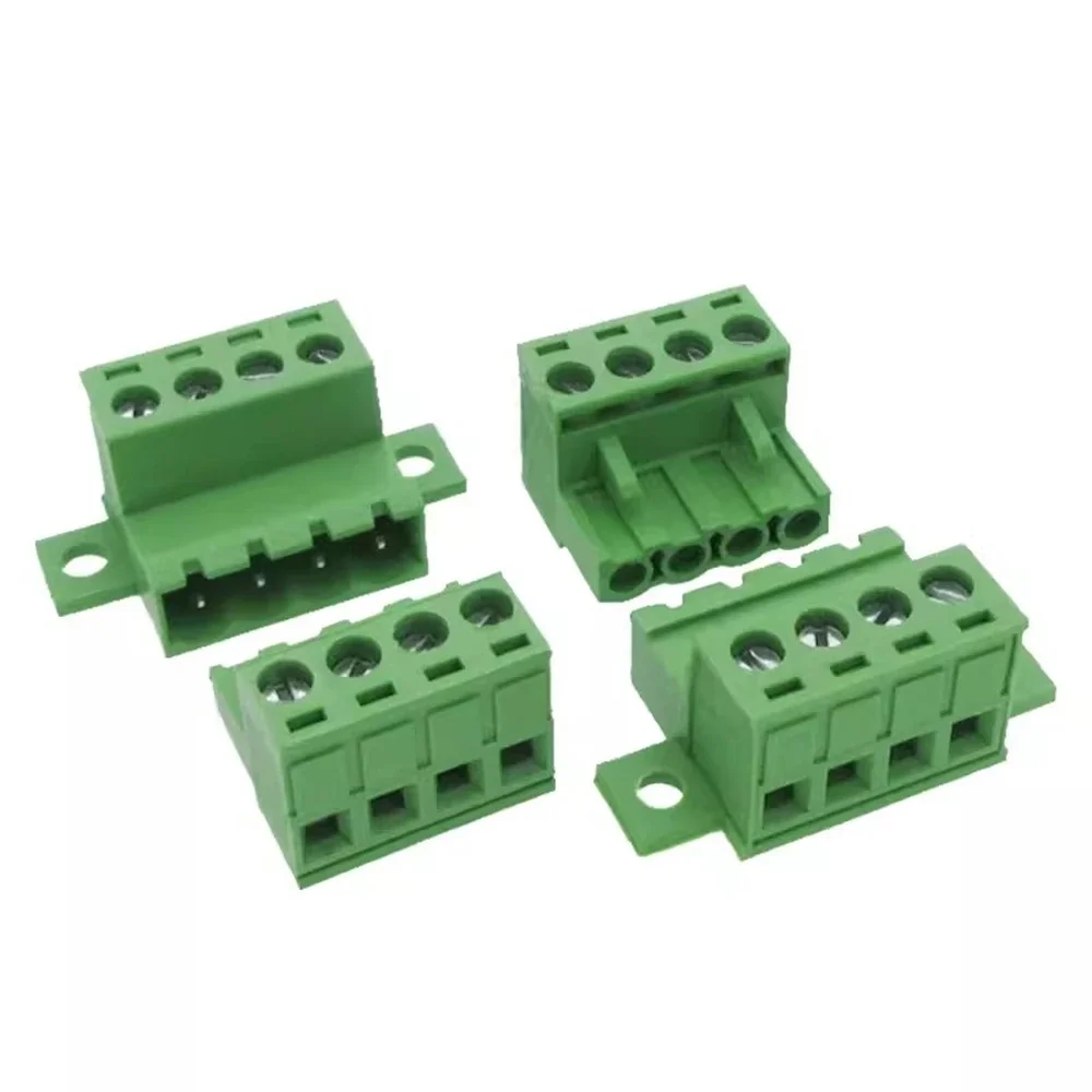 1sets Solderless Docking Type 2edgrkc 5.08mm Screw Terminal Block Connector Pcb Plug-in Type 2edg Type Green Terminal Block