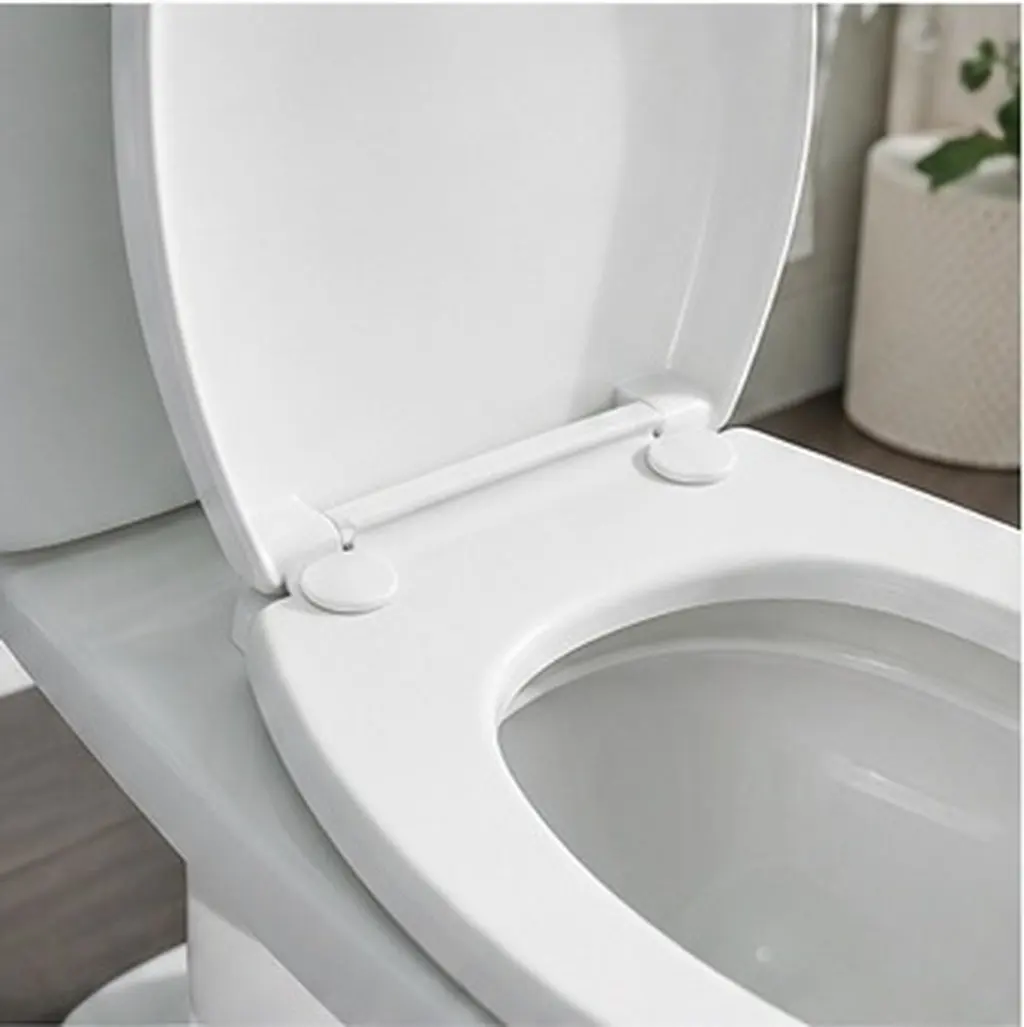 1Pair 60Mm White Plastic Toilet Seat Bolt Covers Round Decorative Dust Caps Universal Fit for Home Public Bathroom Easy