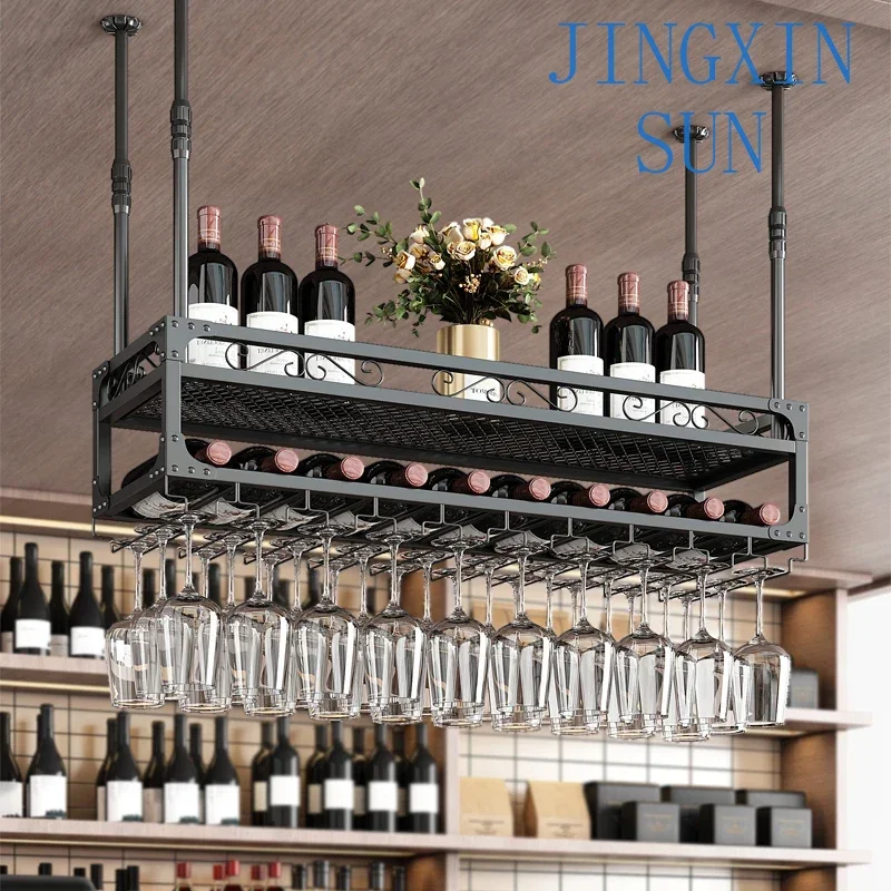 Drink Hanging Corner Wine Rack Bar Buffet Inverted Restaurant Small Wine Cabinets Kitchen Salon Botellero Vino Display Cabinet