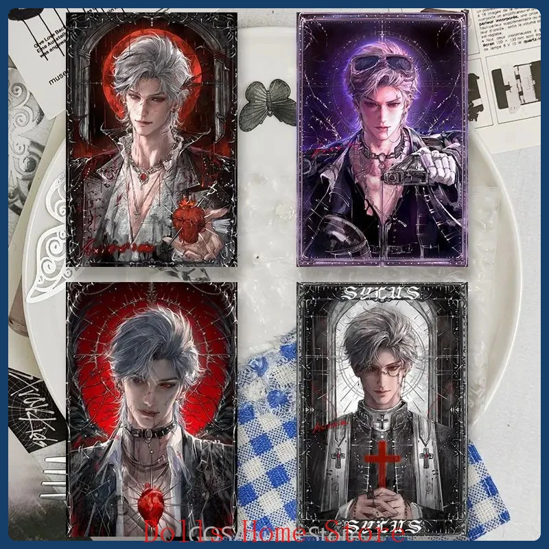 Anime Love and Deepspace Sylus Cosplay hermosa tarjeta de imagen instantánea dibujos animados Ita-bolsa tarjetas decorativas marcapáginas regalo de Navidad