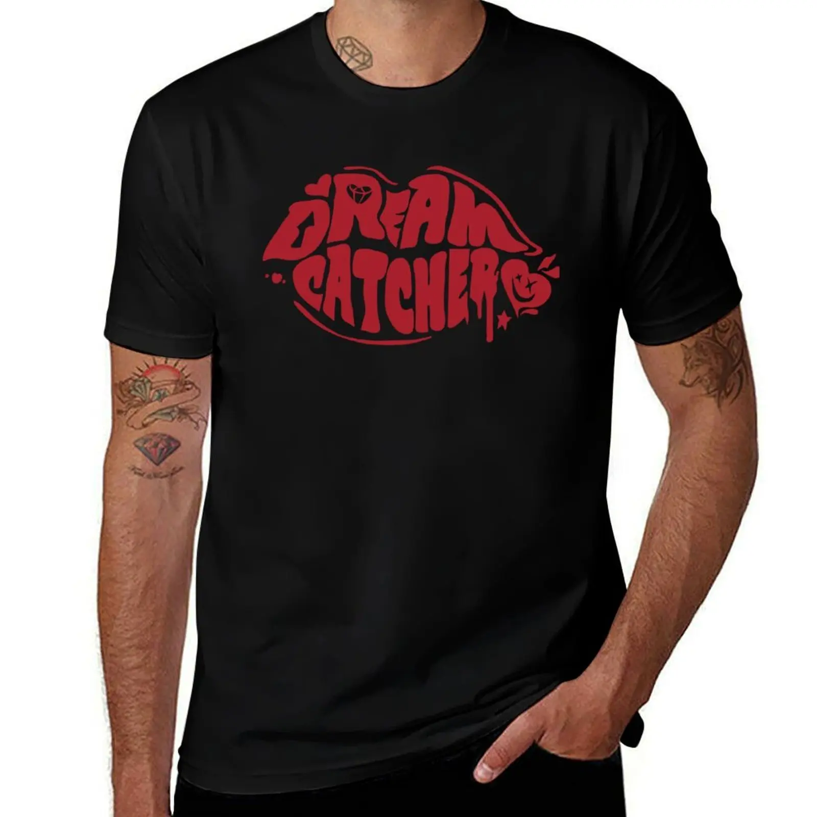 Dreamcatcher Primavera sound logo red T-Shirt Casual All Match Tee Shirt for Men