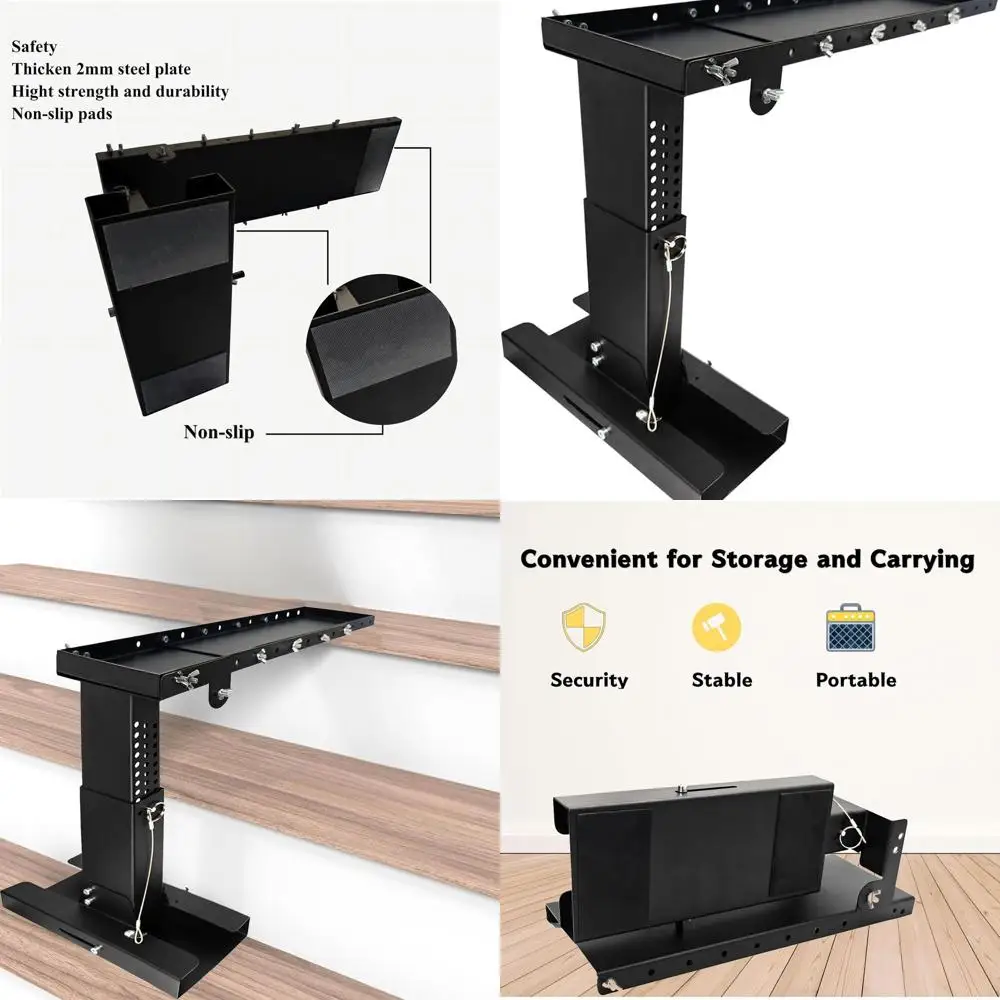 

Сверхмощный удлинитель лестницы Pro, высокопрочный стабилизатор лестницы для лестниц, поддержка 20,5–27,6 дюйма, горизонтальный и 10,2–1,7 дюйма.