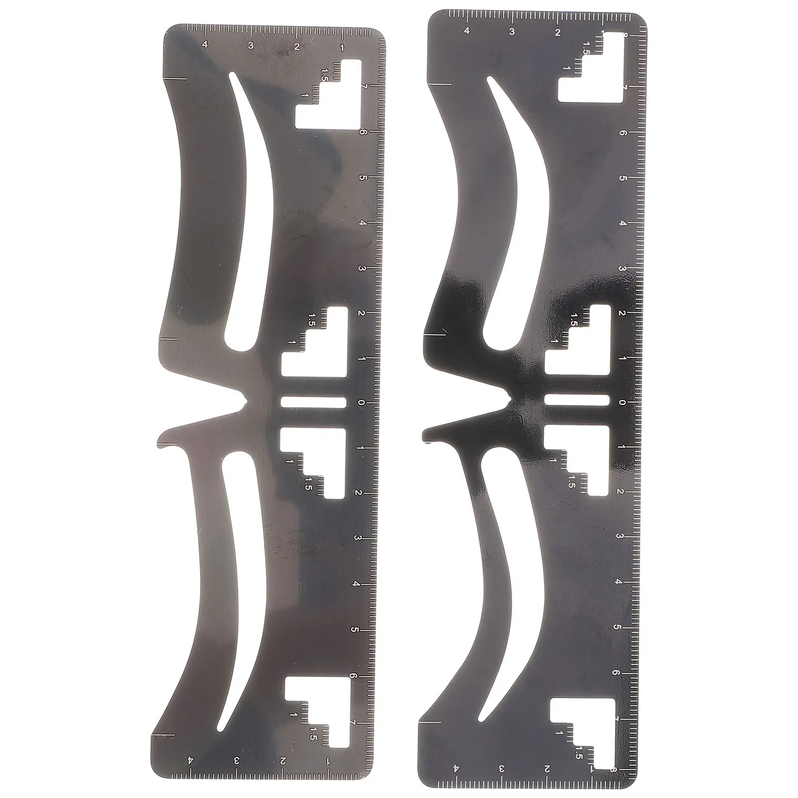 2 pezzi stencil per sopracciglia in metallo in acciaio inossidabile righello per sopracciglia simmetriche facile strumento di mappatura delle sopracciglia fai da te trucco professionale
