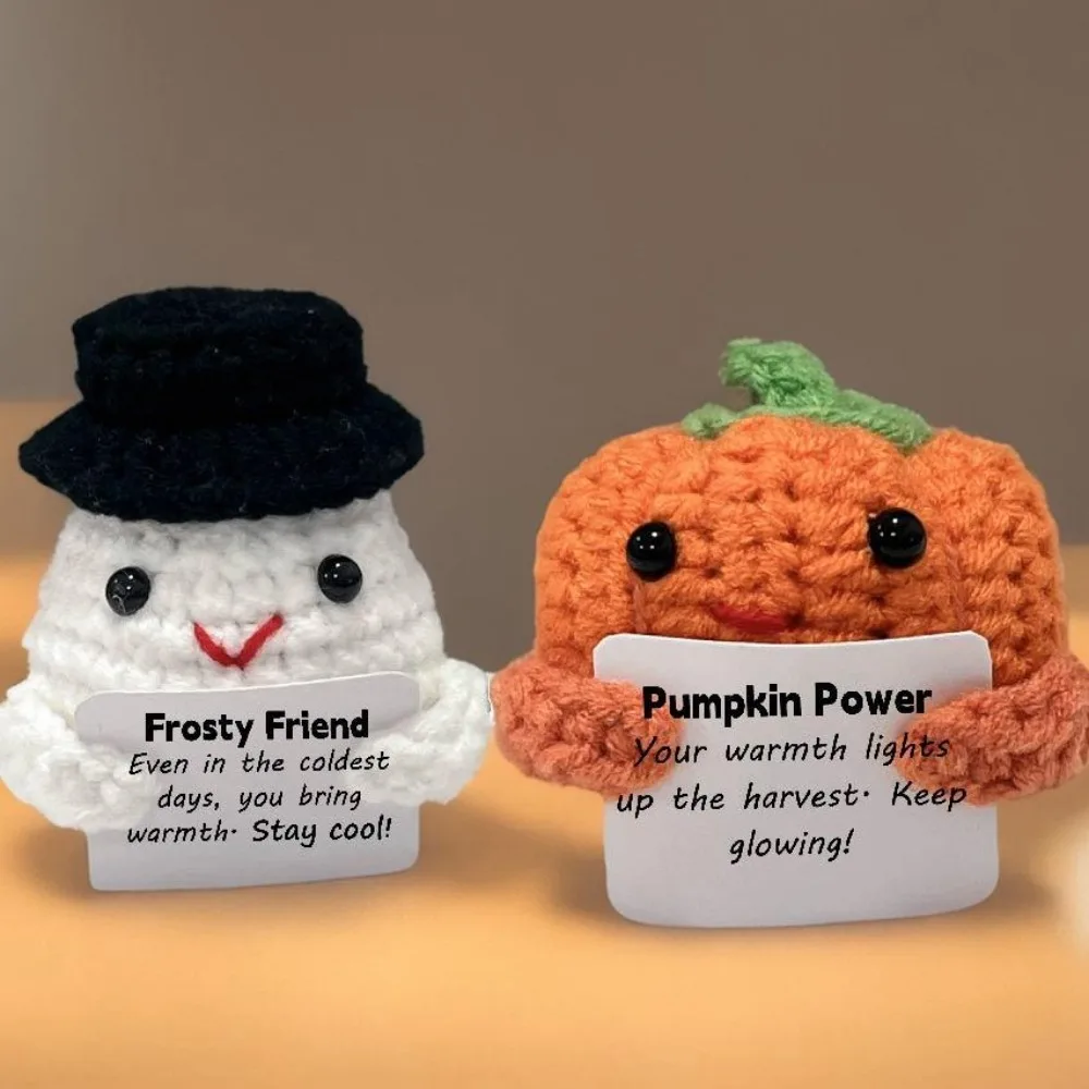 هالوين شبح عيد الميلاد المنسوجة يدويا الطاقة الإيجابية سانتا كلوز الحلي اليدوية دعم ديكور المنزل العاطفي هدية عيد الميلاد