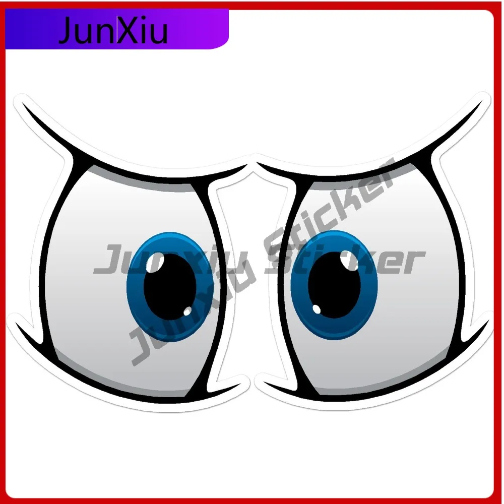 

Cartoon Blue Eyes Cute Premium Fade Resistant Stylish Laptop Decal Waterproof Vinyl Window Bumper Auto Exterior Gift Decor