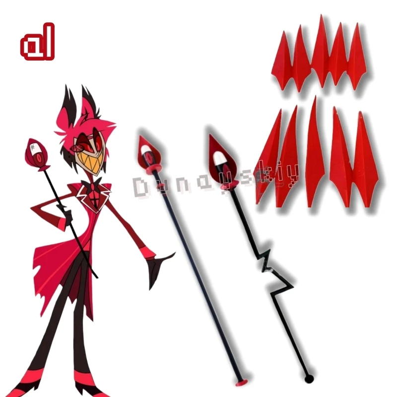 

Anime Hell Hotel Cosplay Alastor Scepter Model Plush Gloves Adult Costume Role Play Accessories 3D Printed Props Halloween
