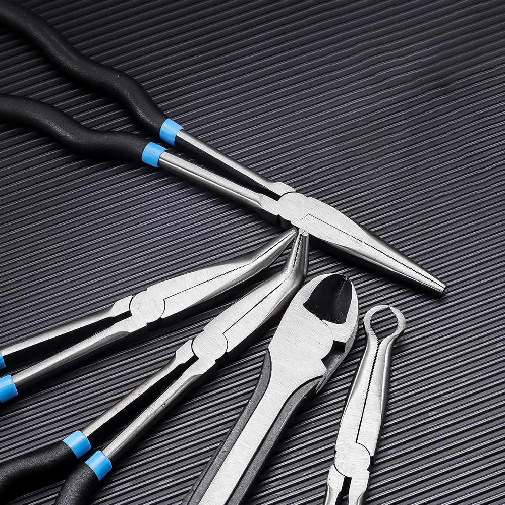 

4/5 шт. универсальные плоскогубцы с длинным носом, прямая игла 0, 45, 90 градусов, изогнутые плоскогубцы, О-образные плоскогубцы, ручной инструмент