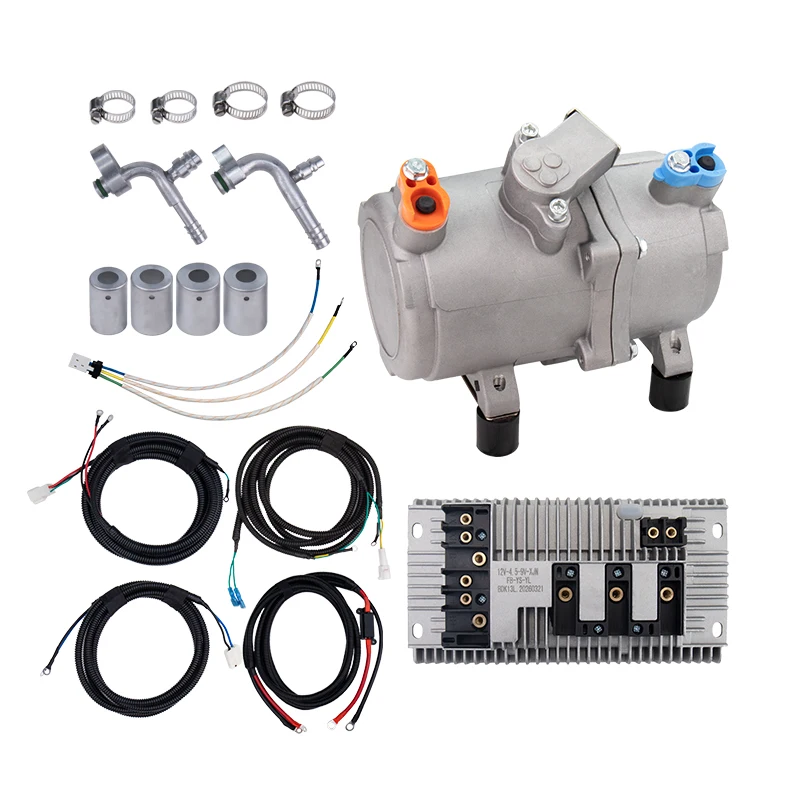 ชุดคอมเพรสเซอร์ไฟฟ้า12V 24V 48V สำหรับเครื่องปรับอากาศรถยนต์รถบรรทุกเรือแทรคเตอร์รถยนต์