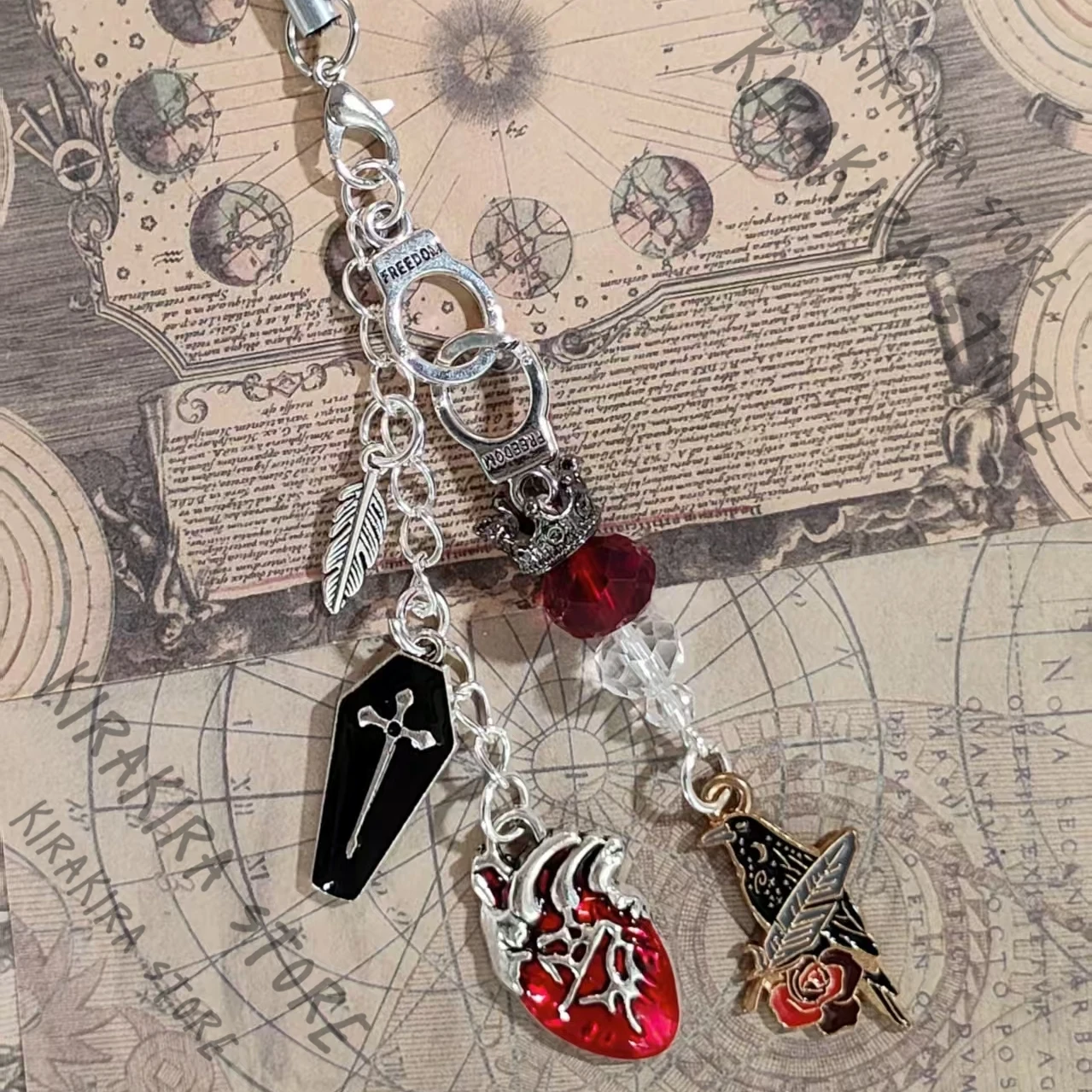 

Sylus Love and Deepspace Impression Natural Stone Bead Mobile Chain Pendants Phone Strap Chains Cosplay Handmade Pendant