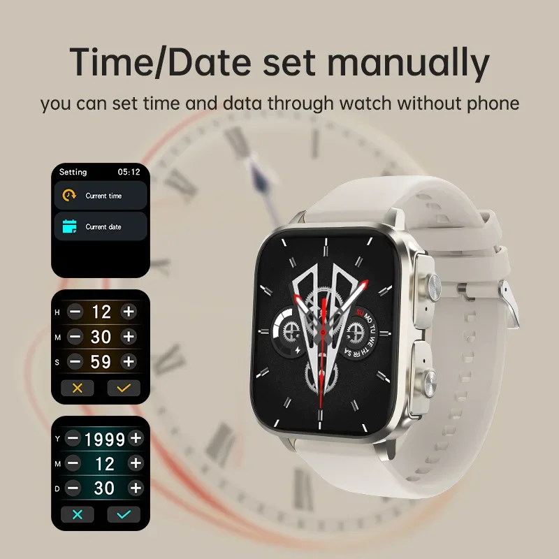 Smartwatch T22 TWS, 2in 1, frequência ultra cardíaca, pressão arterial, sono, fone de ouvido multifunções, novo modelo