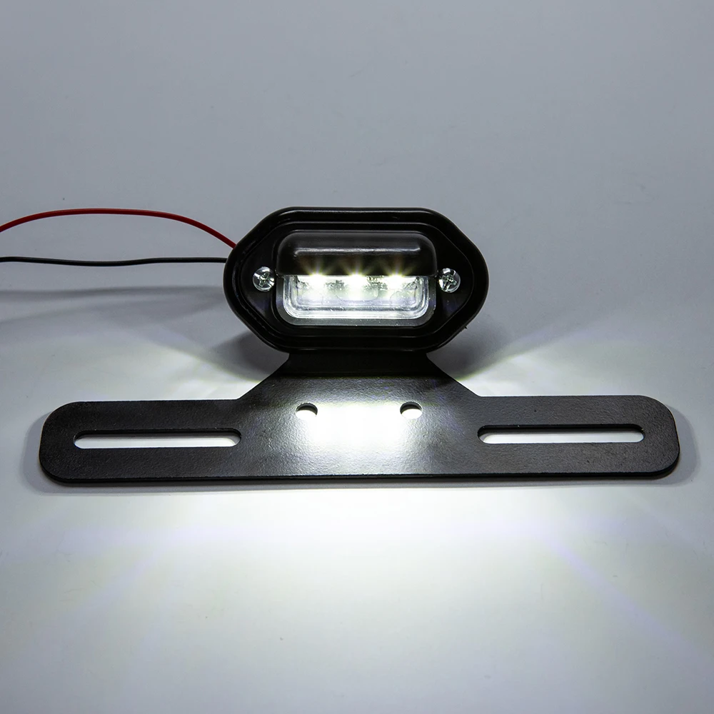 Evomosa Universal LED Motorcycle Tail Brake Light Motorbike Integrated License Plate Lamp For Harley Davidson Suzuki Yamaha view 6